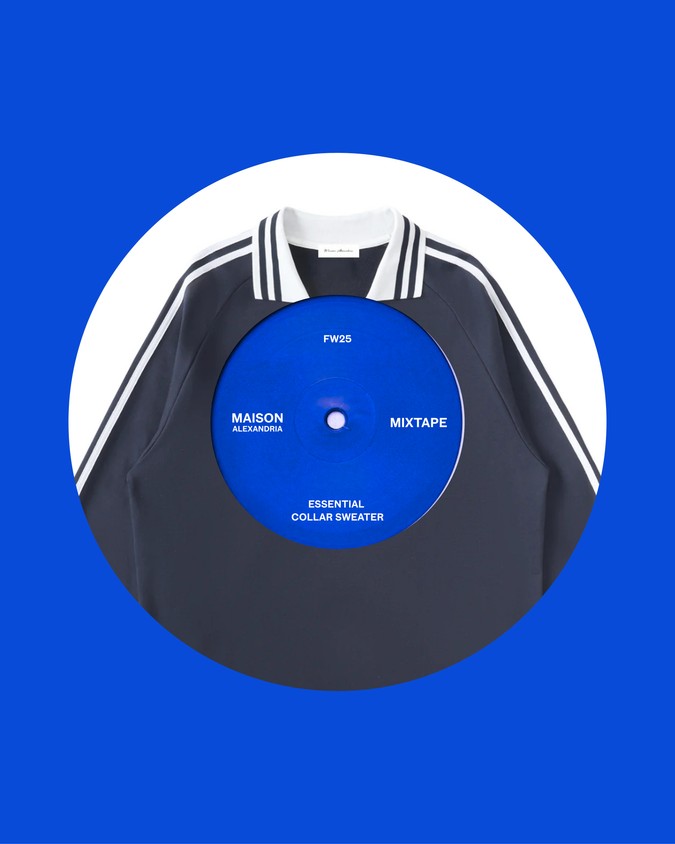 Maison Alexandria FW25 Mixtape essential collar sweater art direction