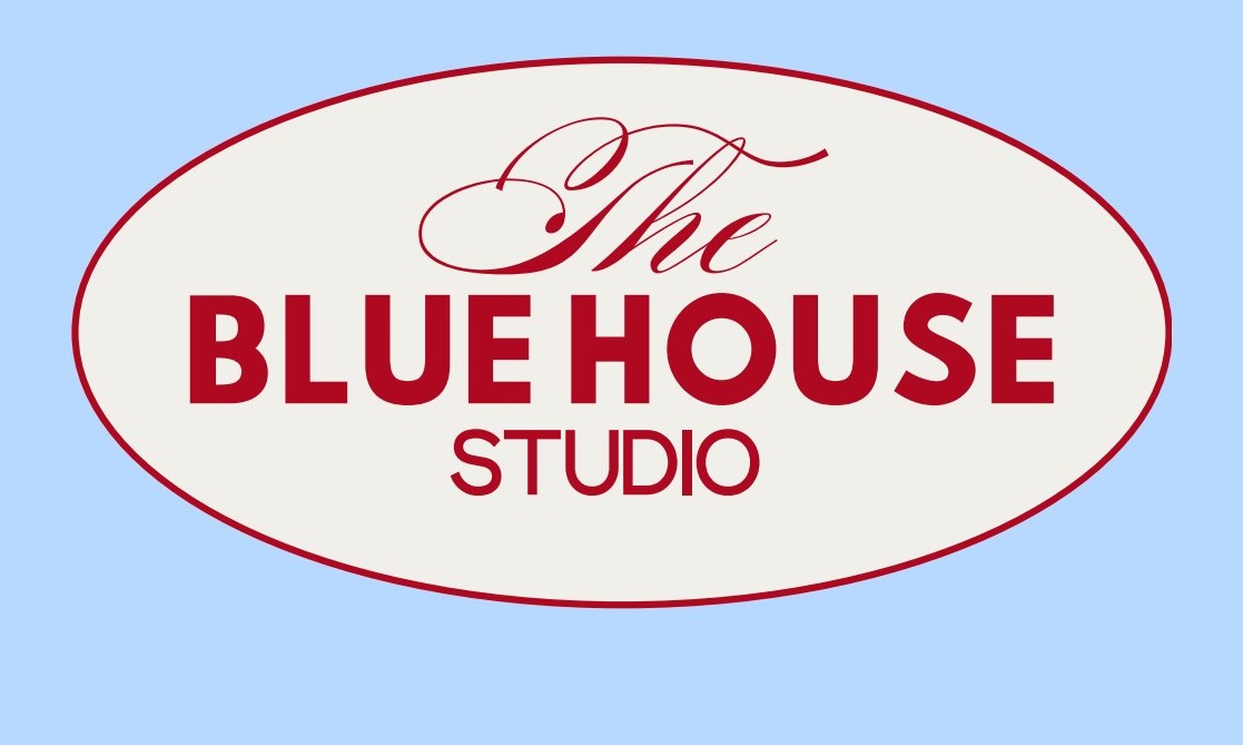 The Blue House Studio oval emblem with the studio wordmark